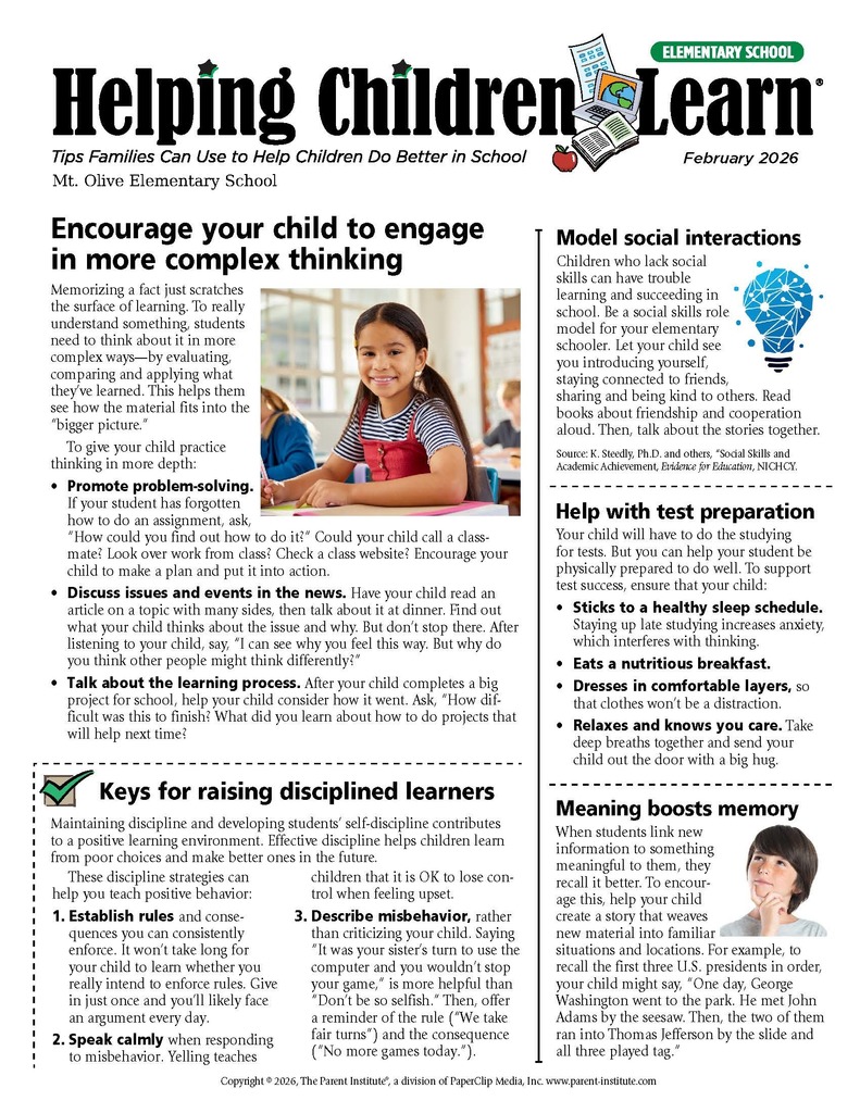 Helping Children Learn - February