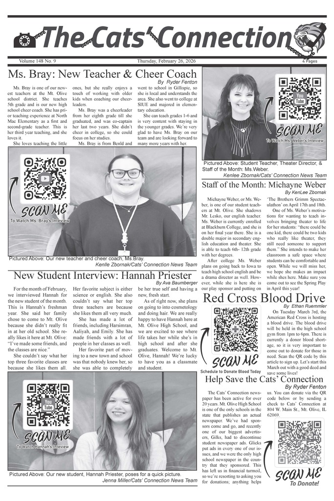 Cats' Connection: February 2026