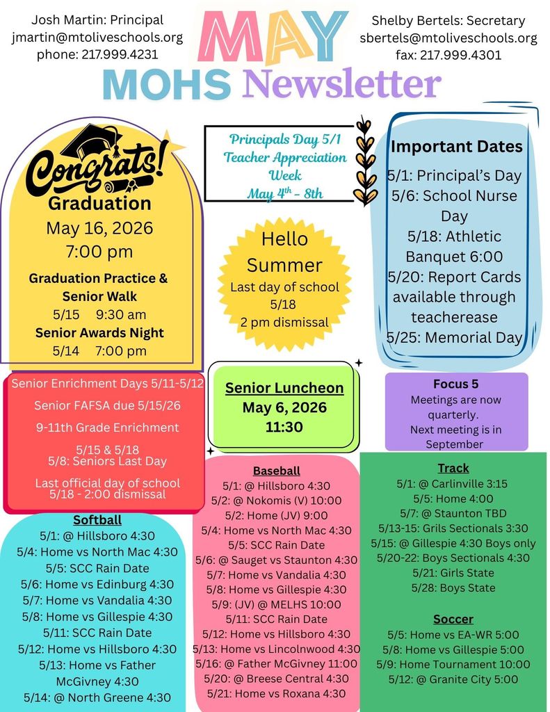 High School May Newsletter
