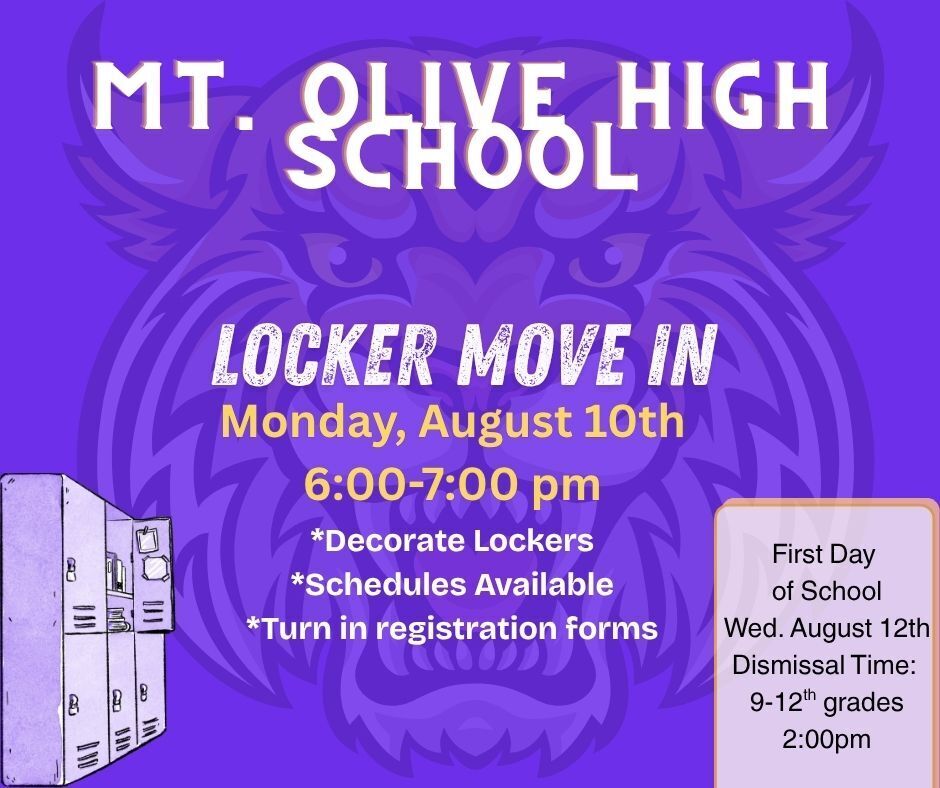 High School Locker Move In