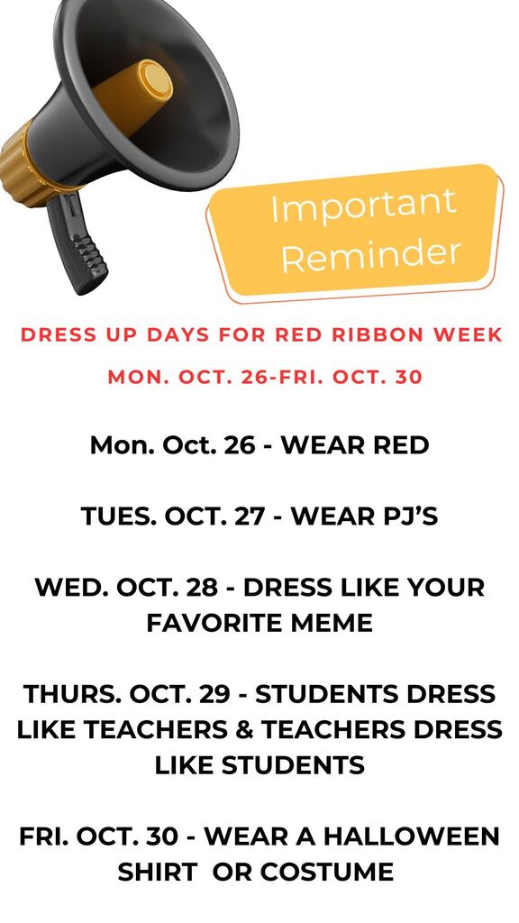 Red Ribbon Week Reminder