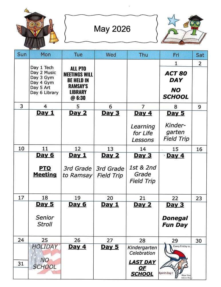 May Calendar