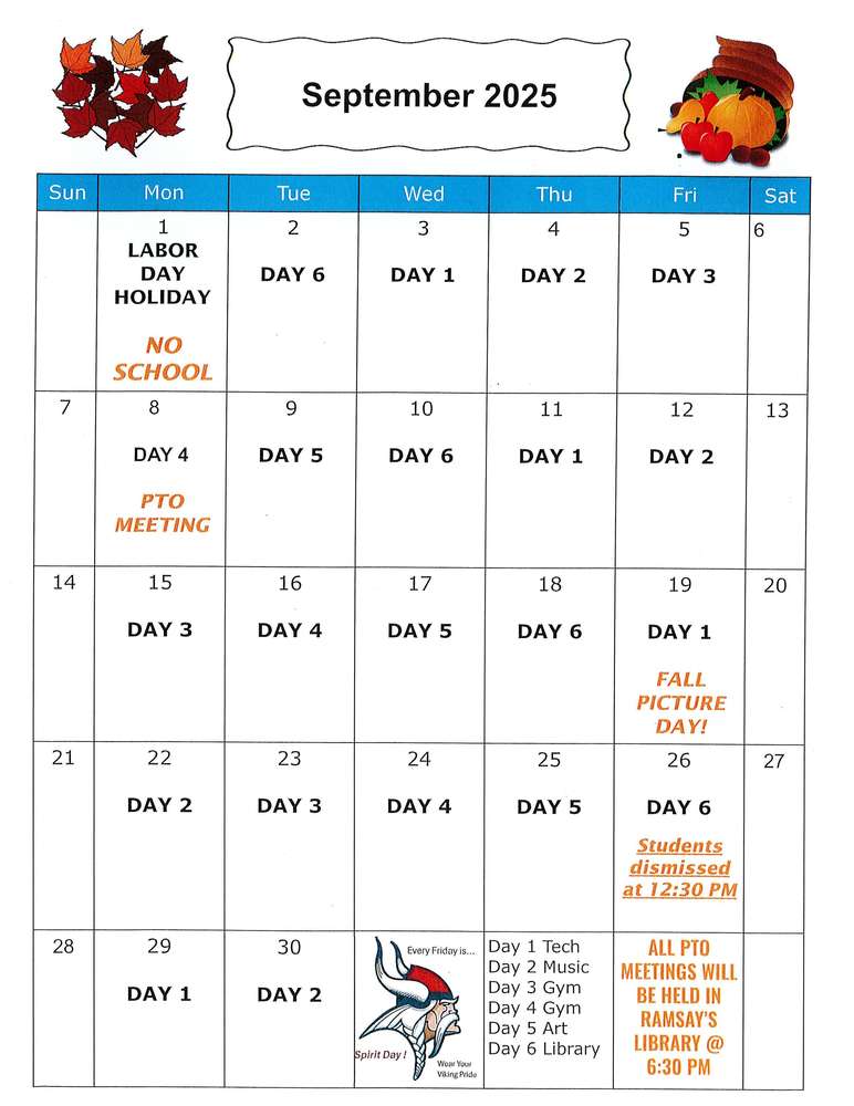September Calendar