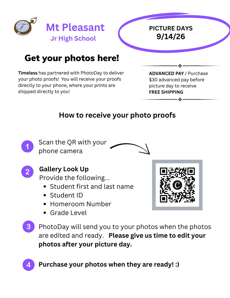 Jr.. High Picture Order form