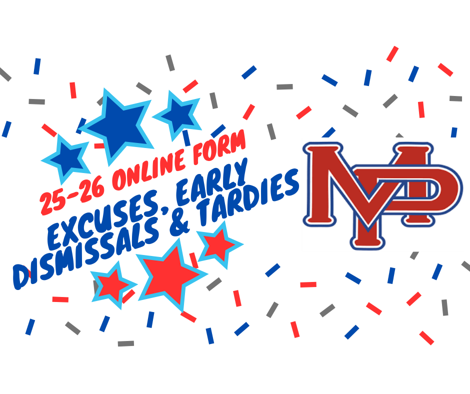 25-26 Online Form for Excuses, Early Dismissals & Tardies