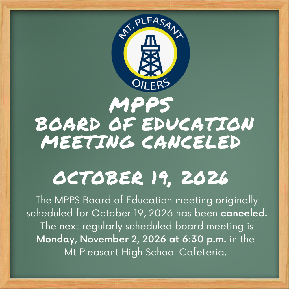 MPPS Board of Education Meeting Cancelled
