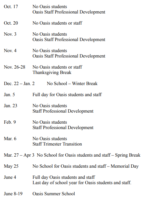 Please note the days that our building will be closed per the MPPS calendar. Thank you!