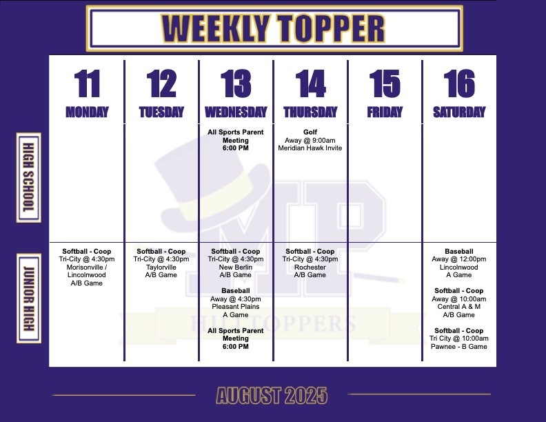 Weekly Schedule