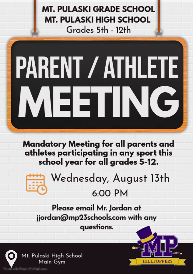 Parent/Athlete Meeting Flyer