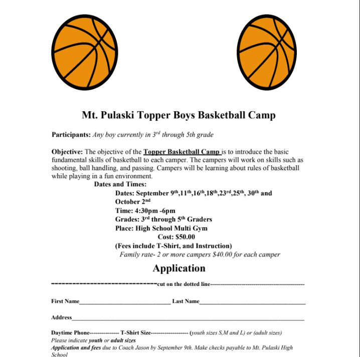 BBB Camp Flyer