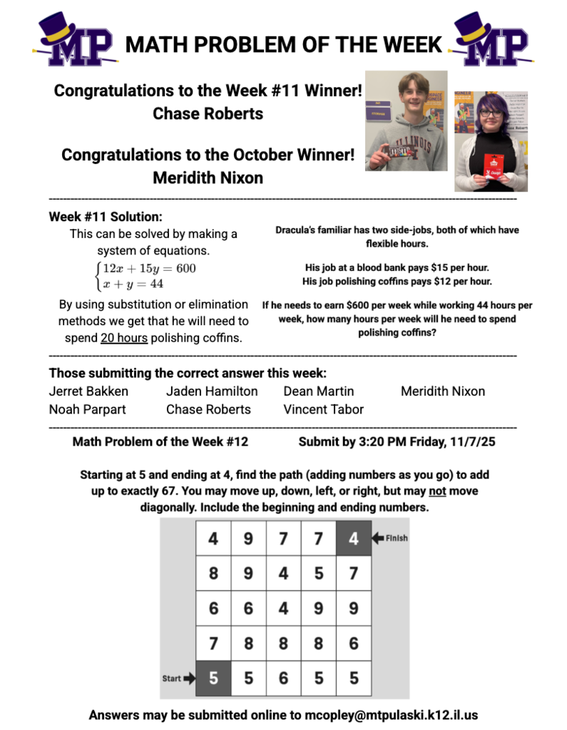 Math Problem of the Week