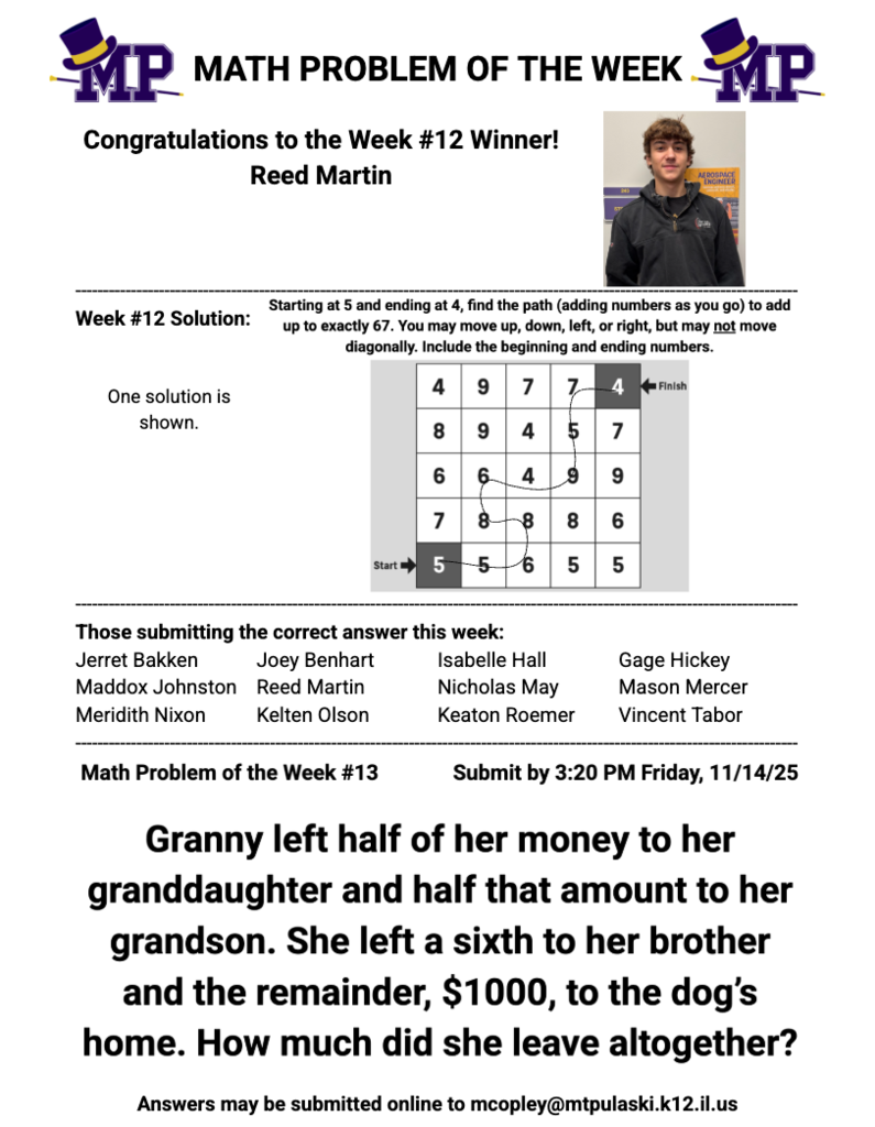 Math Problem of the Week