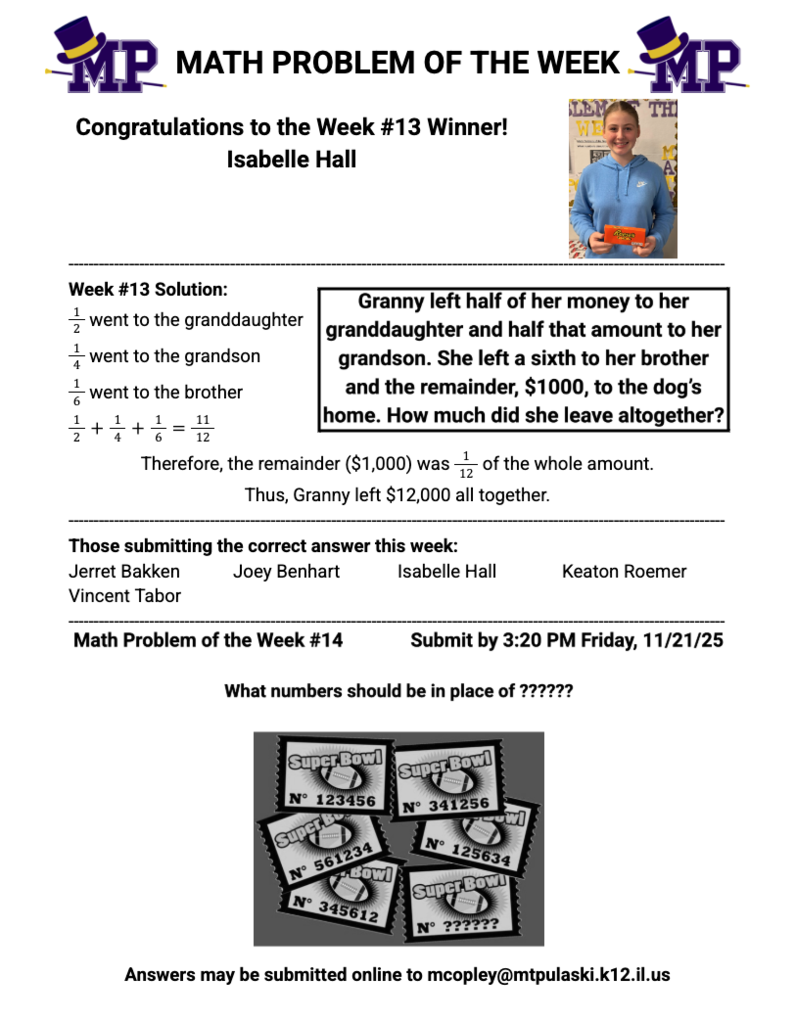 Math Problem of the Week