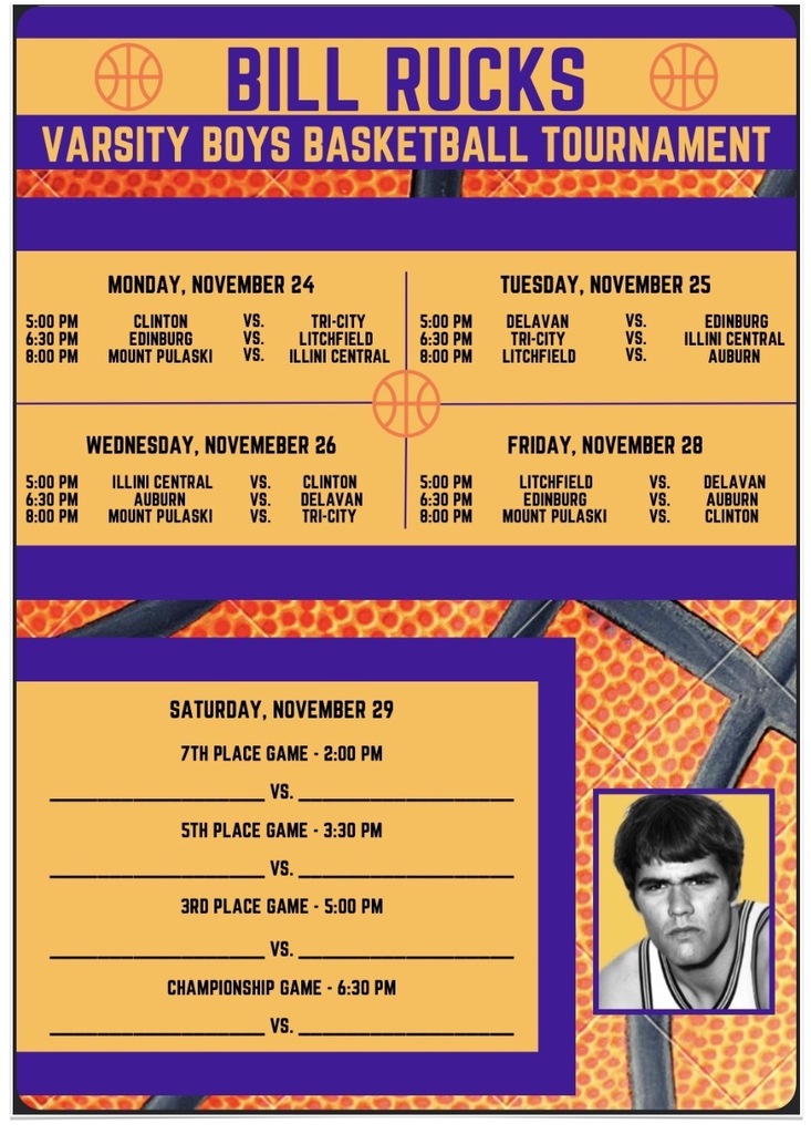 Bill Rucks Tournament Schedule