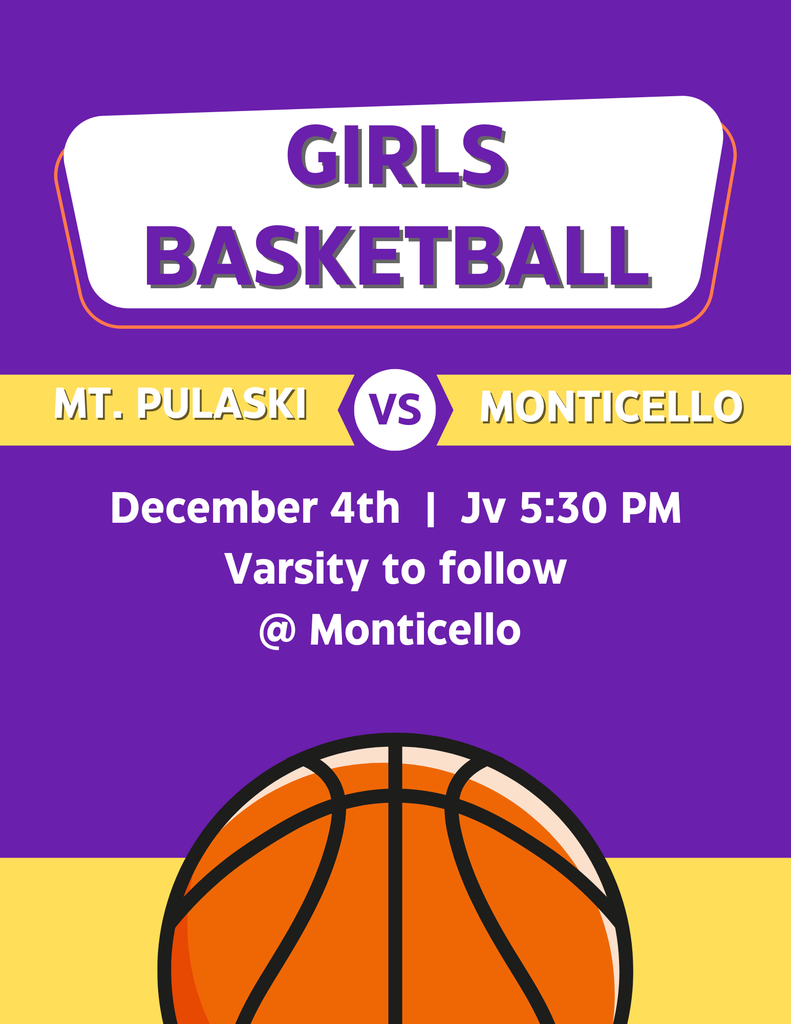Girls Basketball Game Flyer