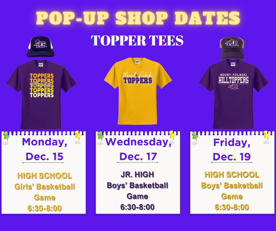 pop up shop dates