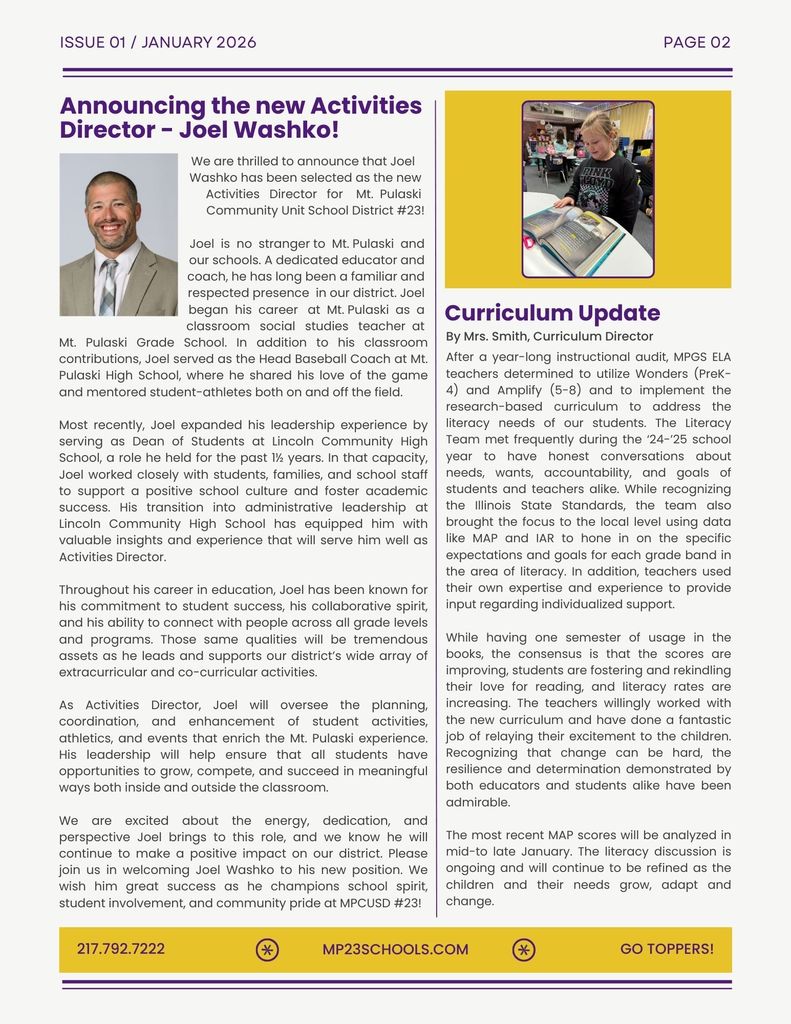 Page 2 - Newsletter - Issue 1