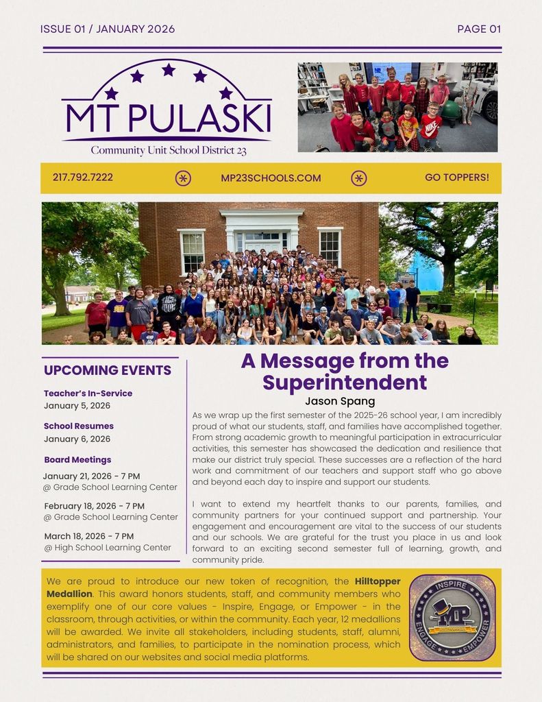 Page 1 - Newsletter - Issue 1