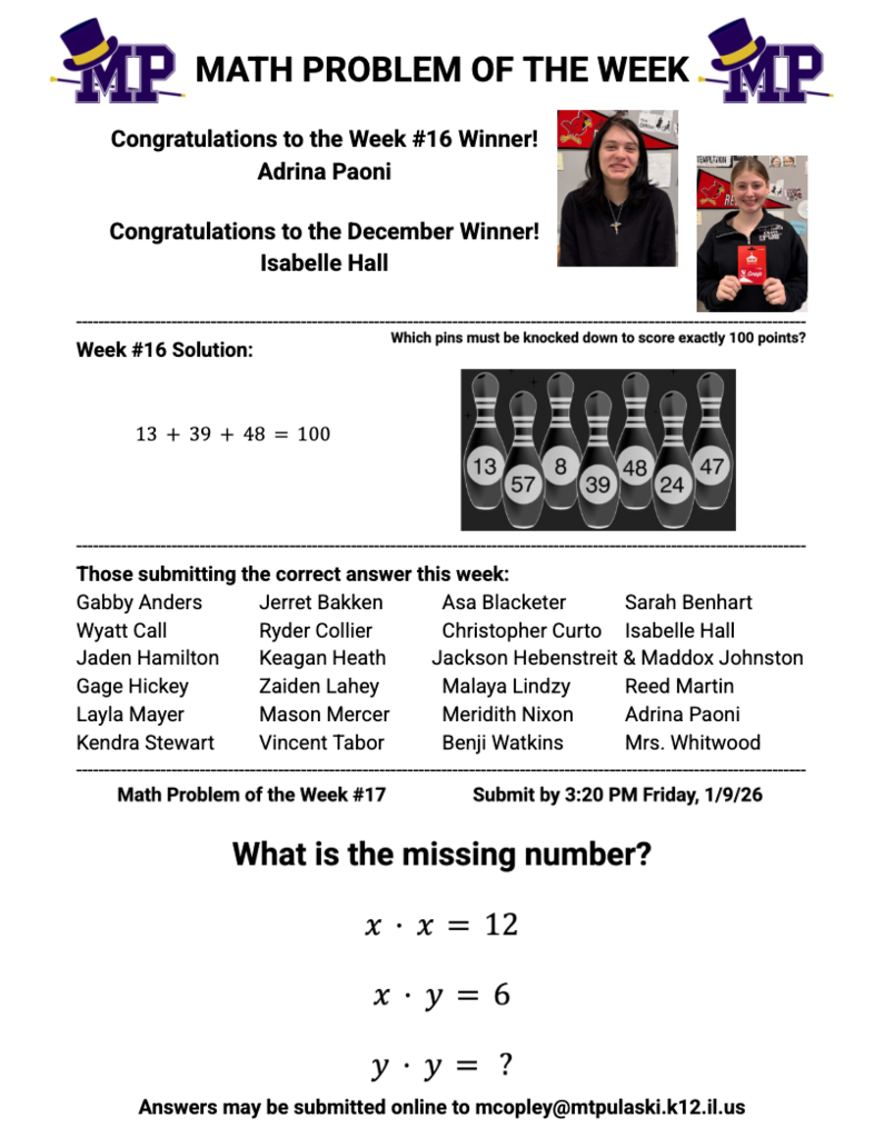 Math Problem of the Week