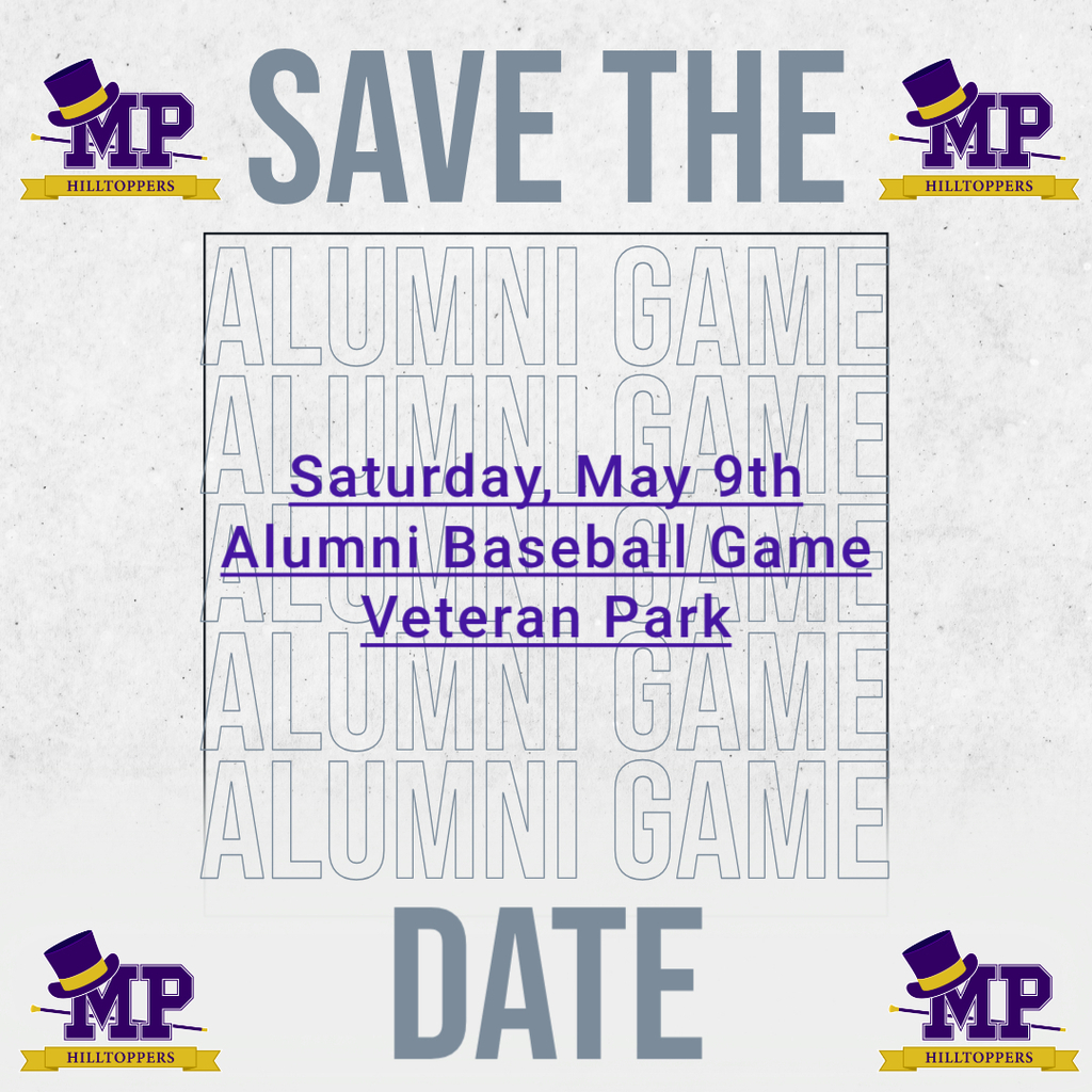 Alumni Baseball Game Save the Date Flyer