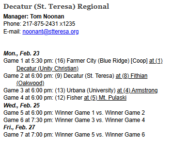 BBB Regional Bracket