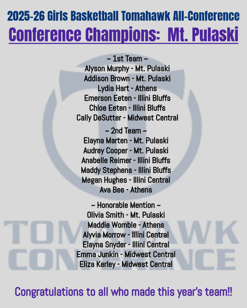 25-26 GBB Tomahawk All-Conference Team