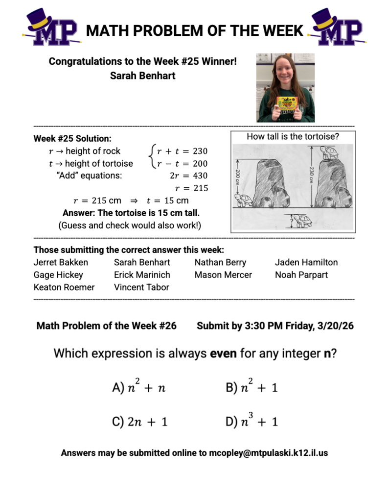 Math Problem of the Week