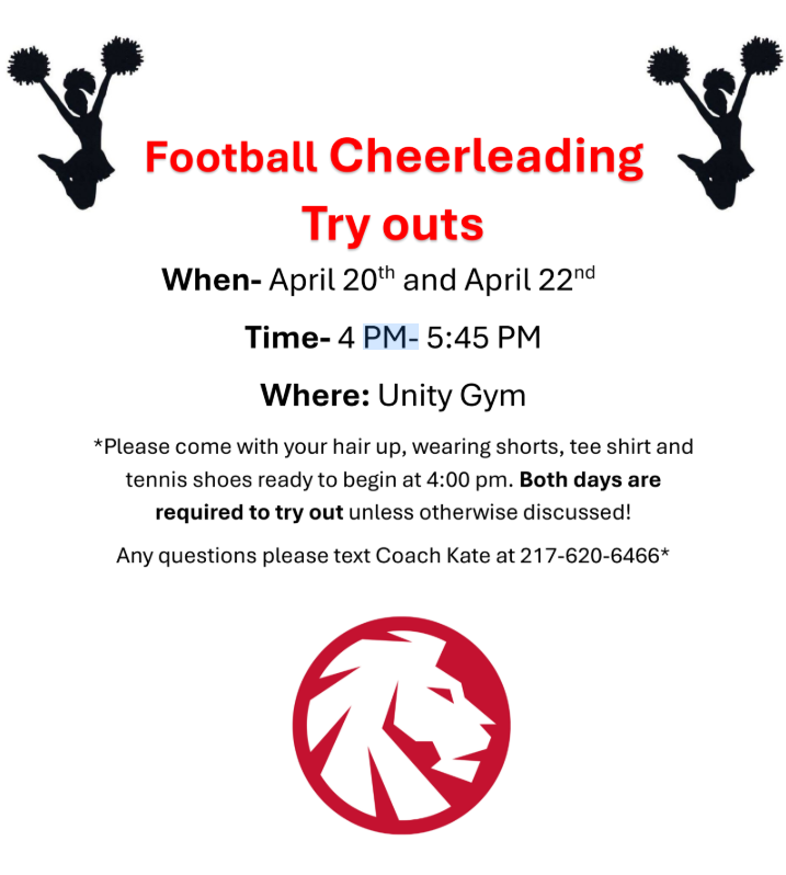 Unity Cheer Tryout Flyer