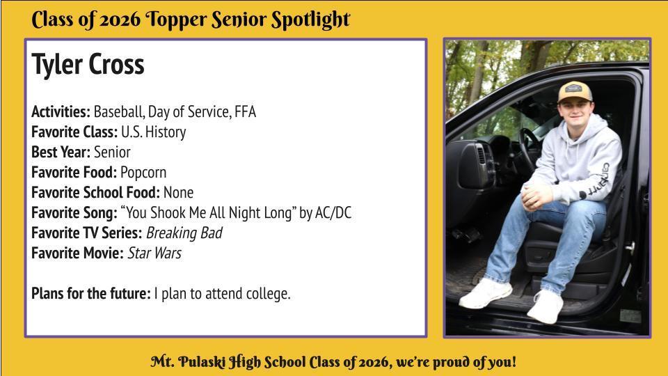 Congratulations, Tyler!