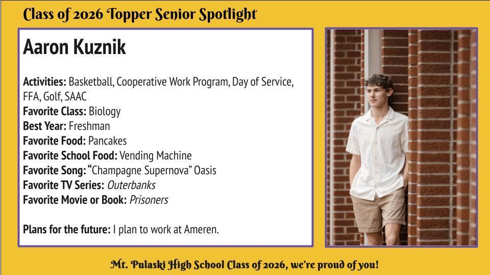 Congratulations, Aaron!