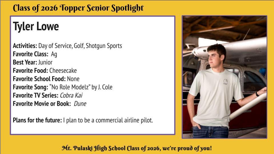 Congratulations, Tyler!