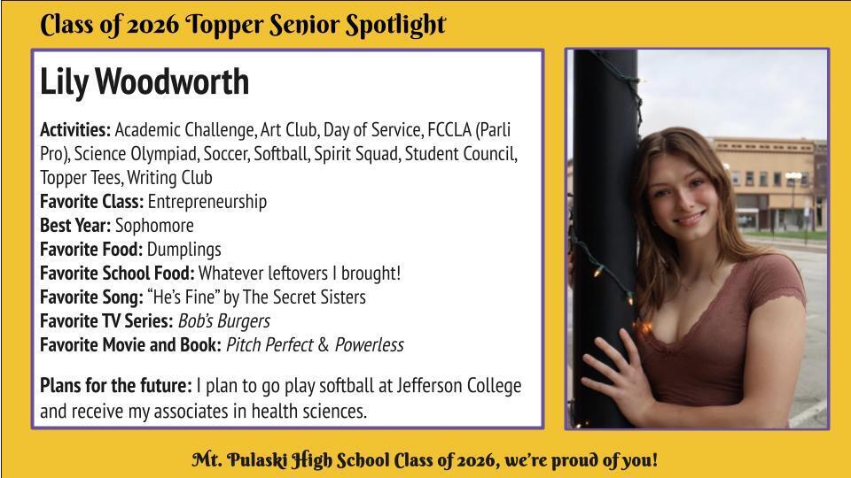 Congratulations, Lillian!