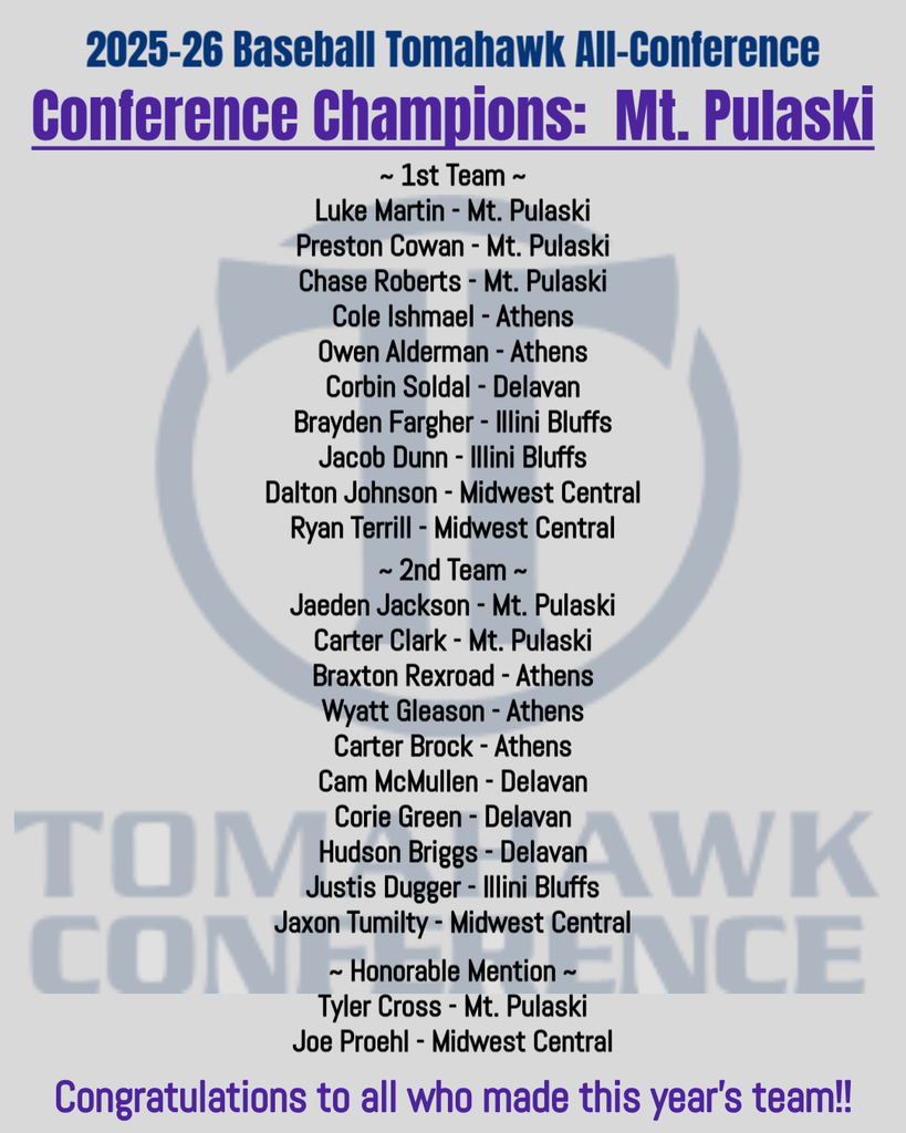 Baseball All conference team