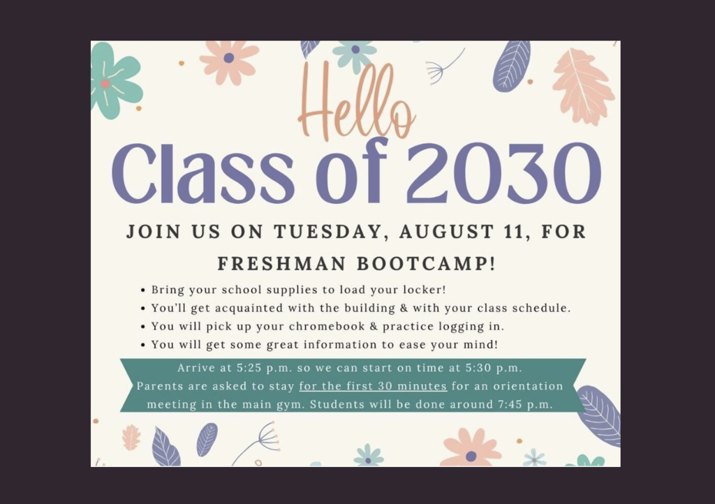 Welcome to the Class of 2030!