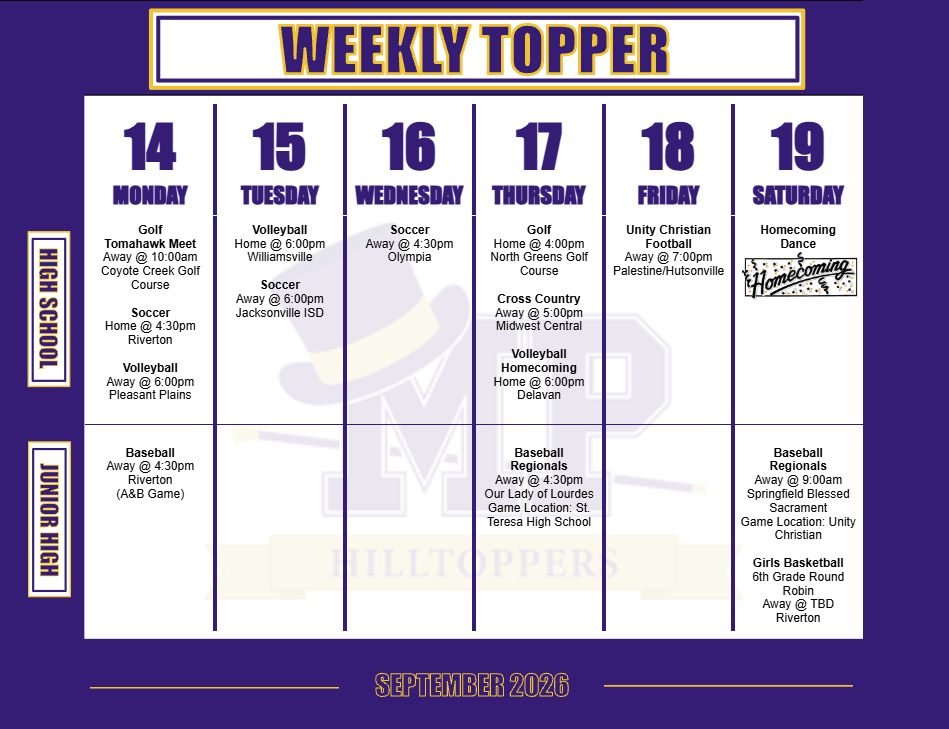 Weekly Events