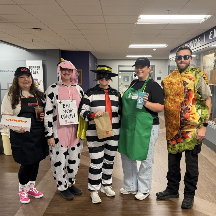 office staff in costume