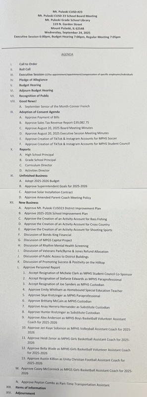 Agenda