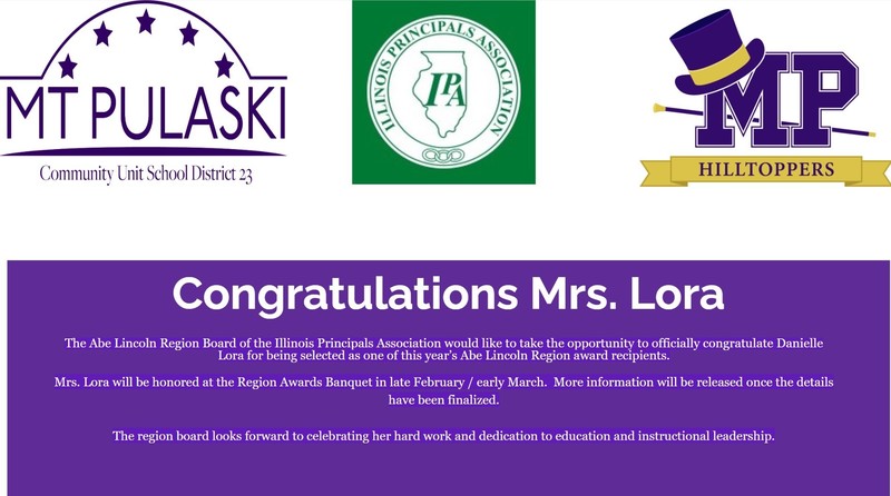 Congrats Mrs. Lora