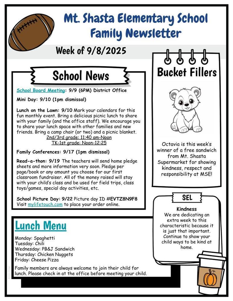September Family Newsletter