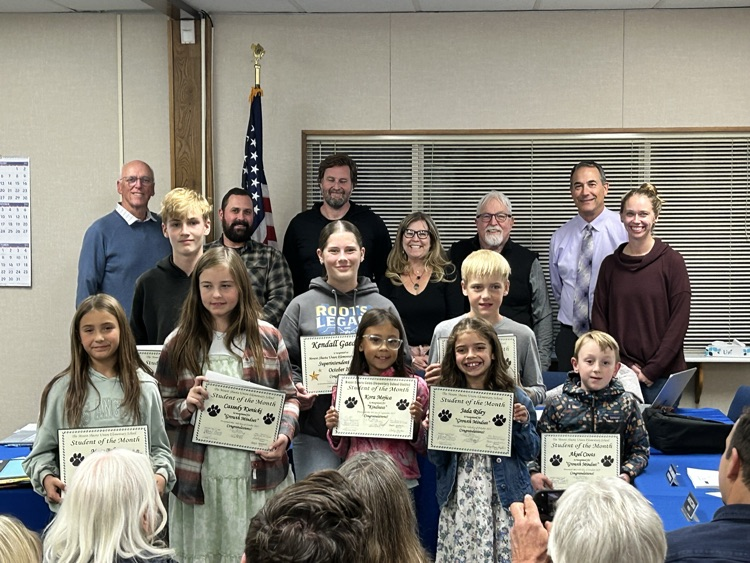 Congratulationās students of the month!