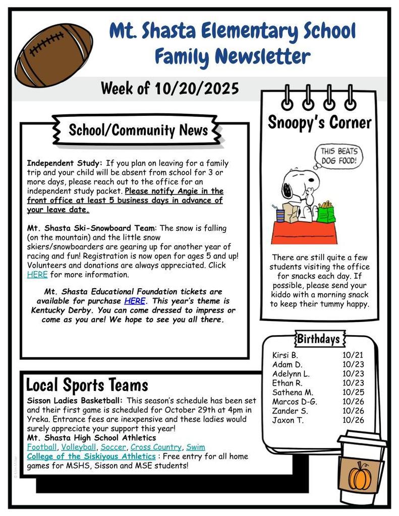 MSE Newsletter