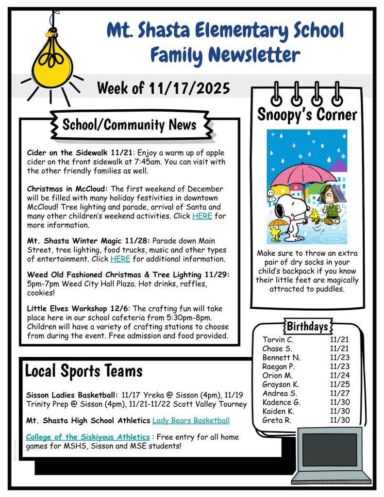 Family Newsletter