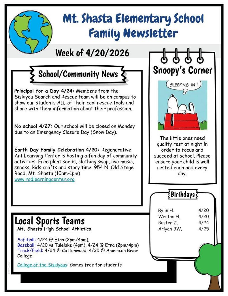 Family Newsletter