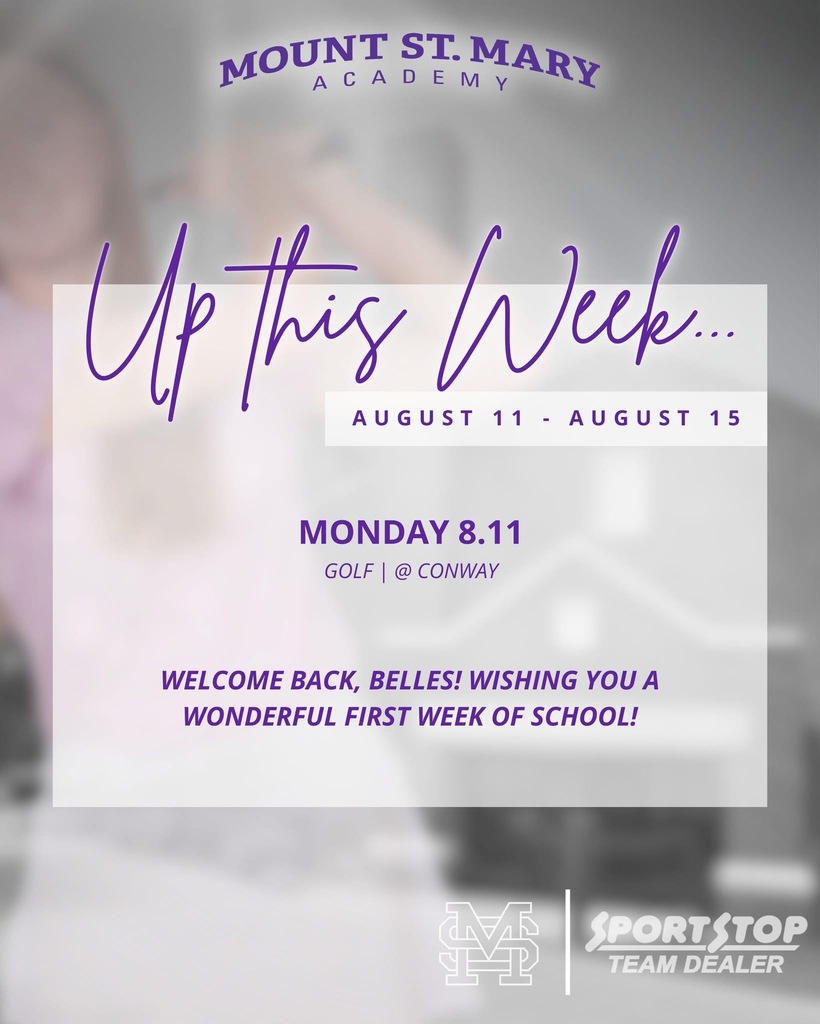 purple text announcing game time and location on top of blurred background image