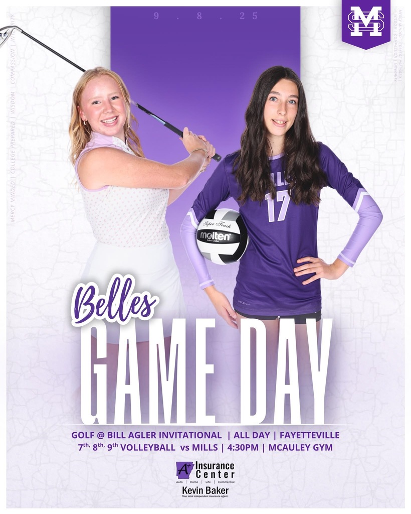 ​image of two female student-athletes in uniform on top of purple and white background