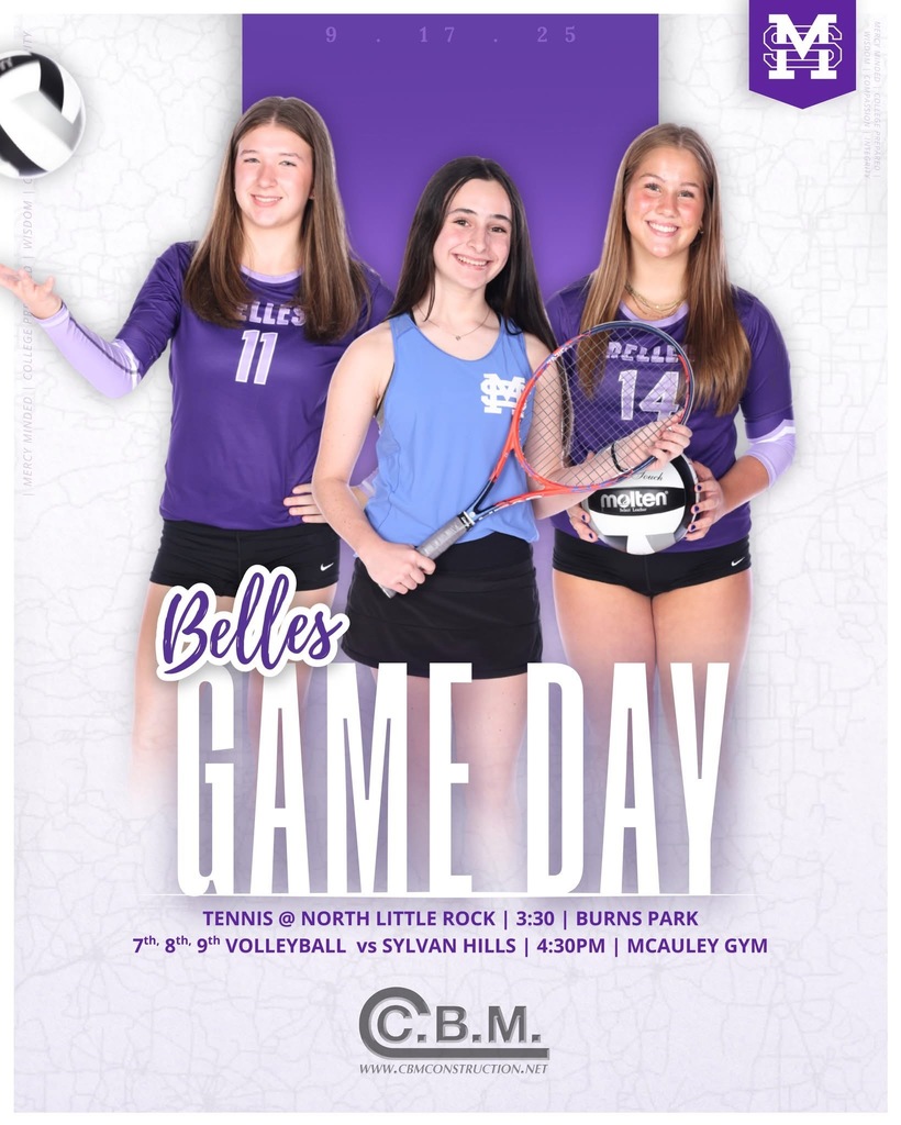 image of three female student-athletes in uniform on top of purple and white background