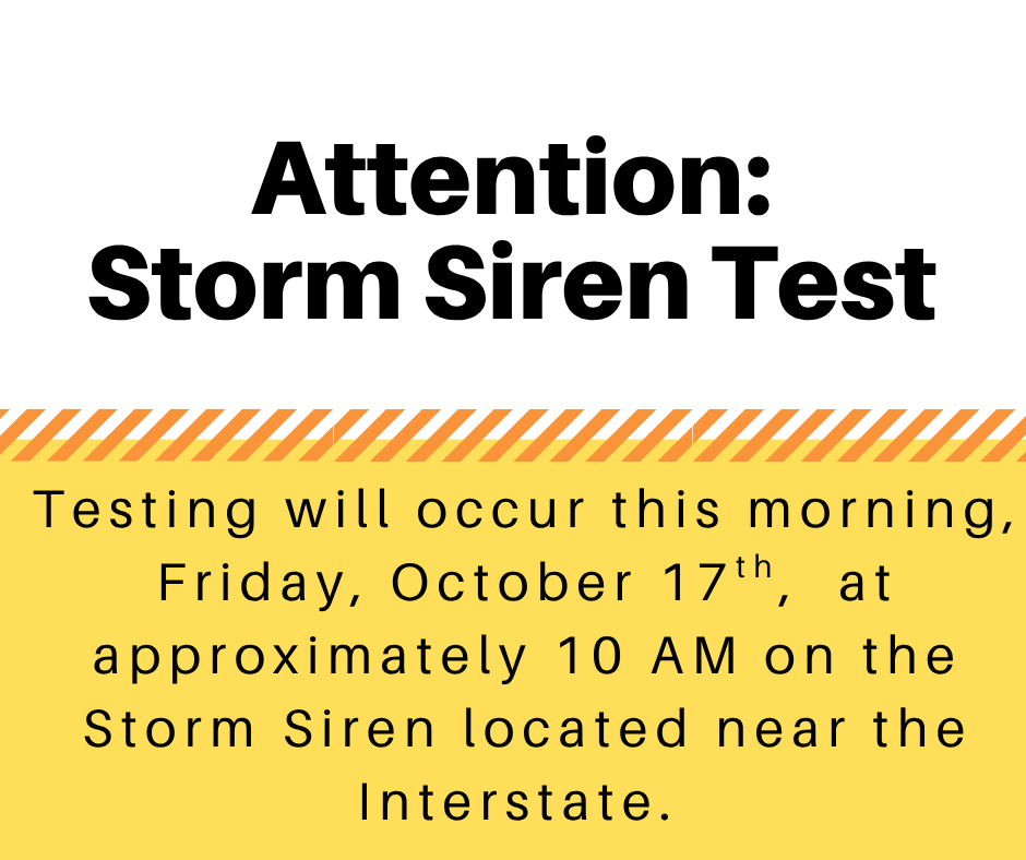 Storm Siren Testing Announcement