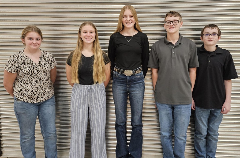 5 Students went to Platte on November 18th to perform in the Region V Junior High Festival. These students spend the day rehearsing with different directors in the area as well as other students in our region.  The students gave a wonderful concert to their friends and family, showing all the hard work they put in.  Kynlee Kitto, Hattie Deinert, Elizabeth Strand, Graysen Nepodal, Wesson Bridge