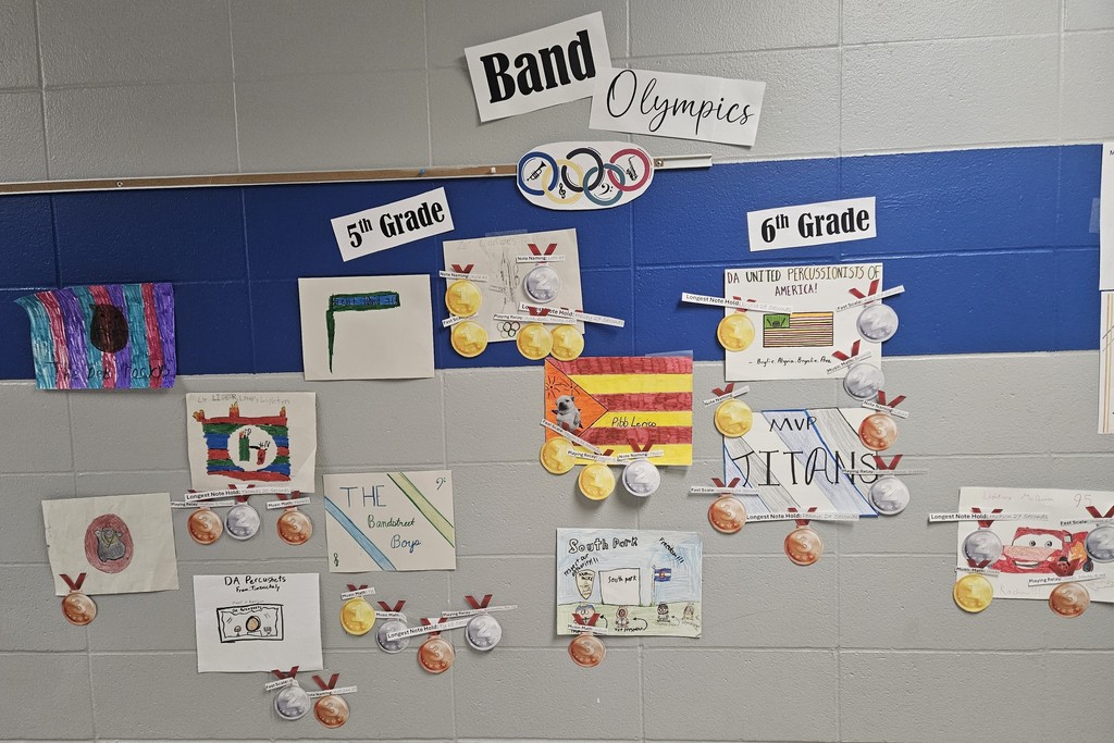 5th and 6th Grade Band students have been participating in their own version of the Olympics.