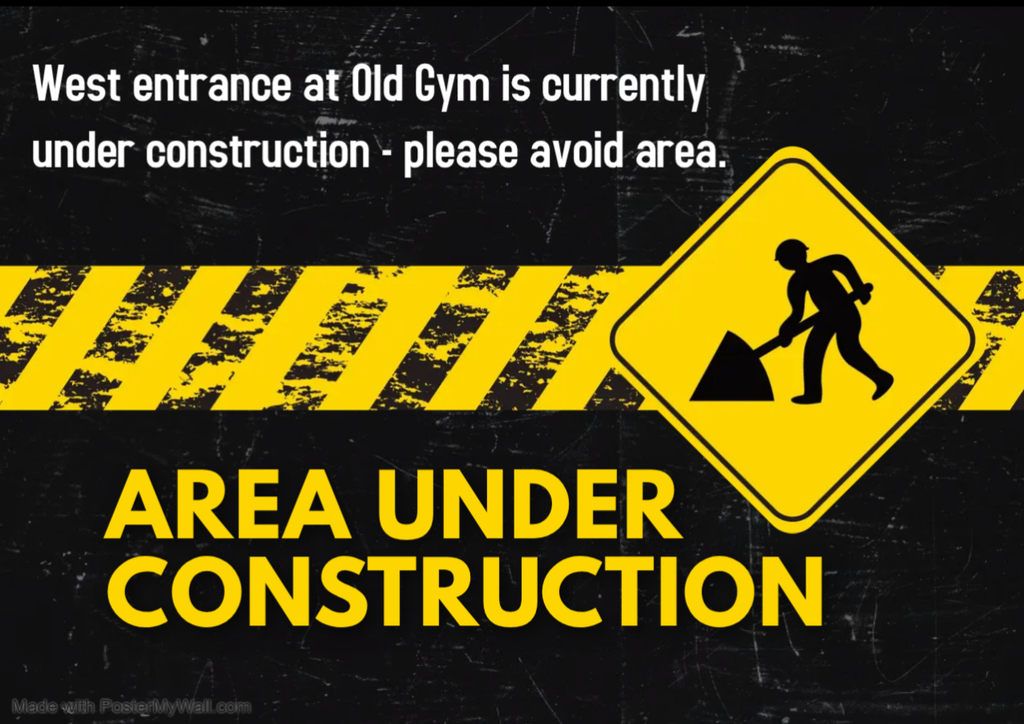 Old Gym Entrance Under Construction